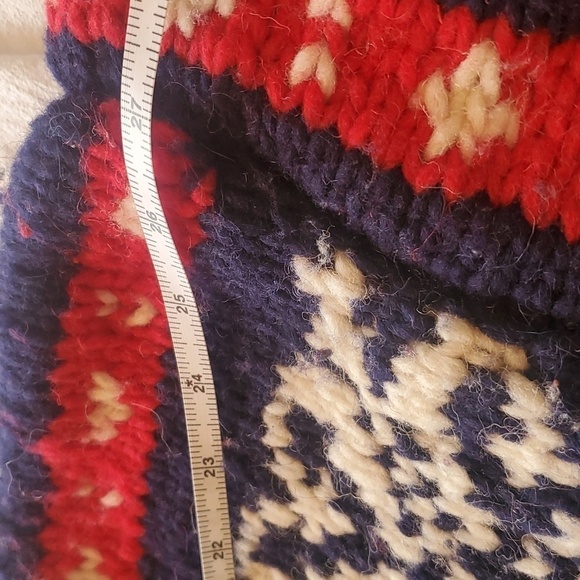 Reywear Handmade in Ecuador 100% Wool Graphic Thick Sz. XL Sweater - Picture 8 of 9